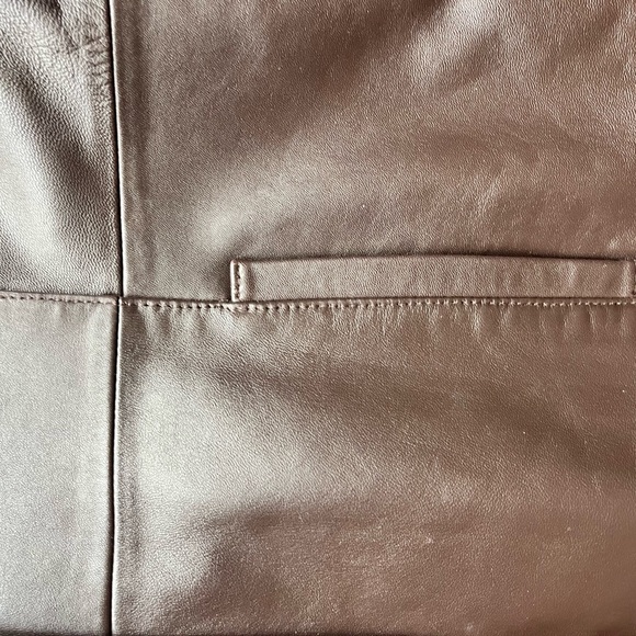 Buttery Soft Brown Leather jacket blazer Croftt & Barrow light Fall - Picture 11 of 12
